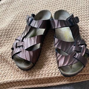RARE PAPILLIO by Birkenstock PISA Womens Sandals in Shimmery Bronze